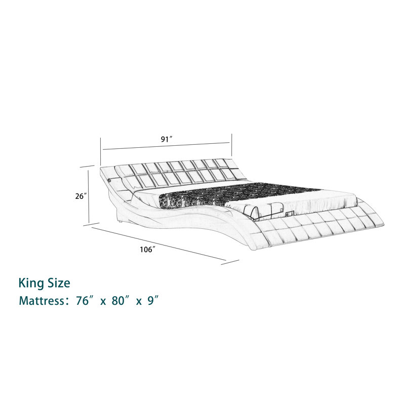 Jubilee Modern/contemporary design Upholstered Bed Wayfair